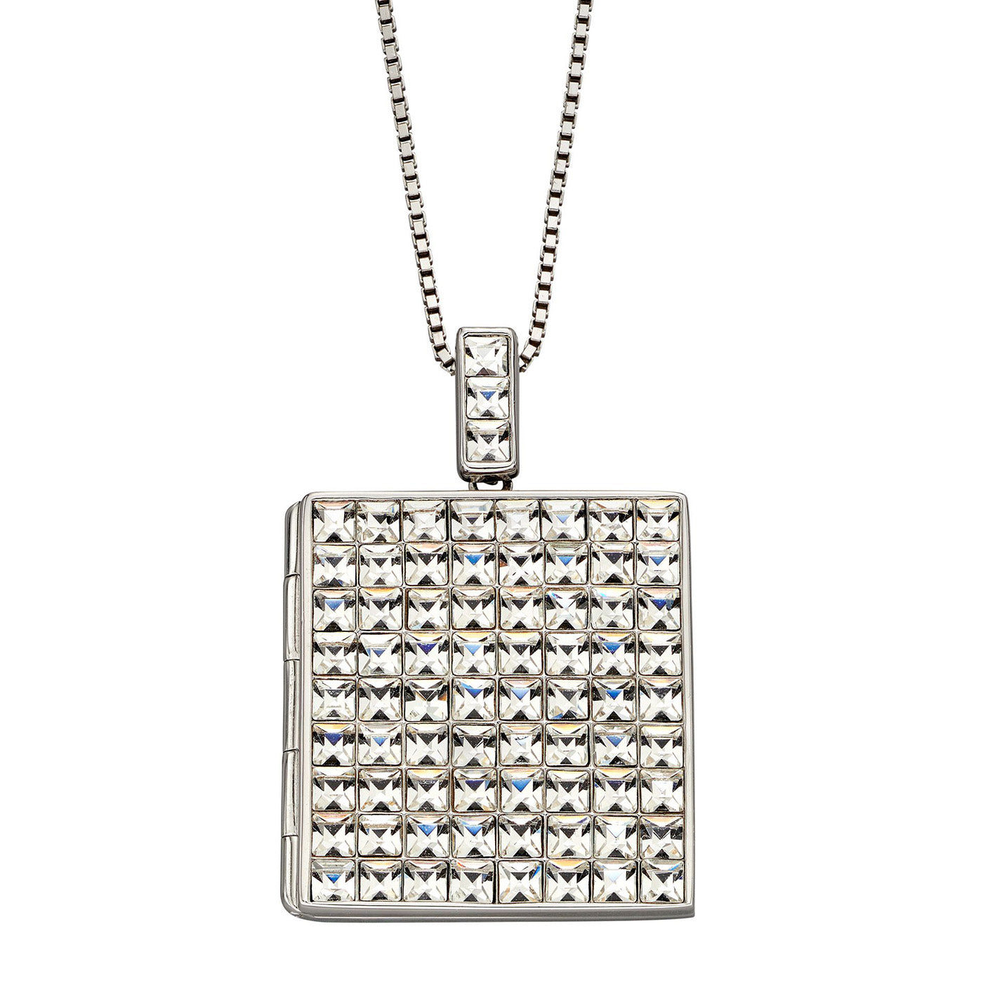 Square Clear Crystal Locket